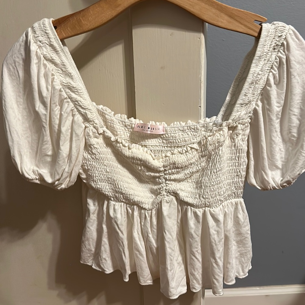Blue Blush crop top